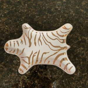 Zebra gold and white Jewelry dish